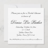 Tulips Floral Bridal Shower Kaart (Achterkant)