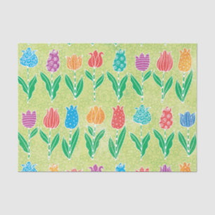 Tulips Floral Bright Garden Tissuepapier