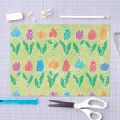 Tulips Floral Bright Garden Tissuepapier (Craft)