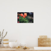 Tulips Floral Tulip Garden Spring Day Flowers Poster (Keuken)