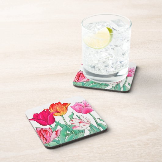 Tulips Garden Bier Onderzetter (Rechterzijde)