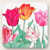 Tulips Garden Bier Onderzetter (Voorkant)