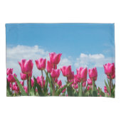 Tulips Garden Clouds Banner Kussensloop (Voorkant)
