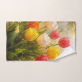 Tulips Garden - Painterly Style Bad Handdoek (Handdoek)