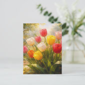 Tulips Garden - Painterly Style Briefkaart (Staand voorkant)