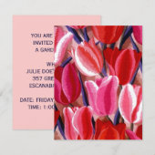 TULIPS ~ GARDEN PARTY GARDEN CLUB INVITATIONS! KAART (Voorkant / Achterkant)
