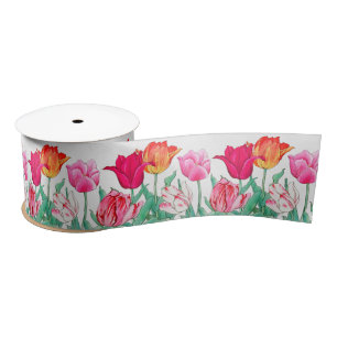 Tulips Garden Satijnen Lint