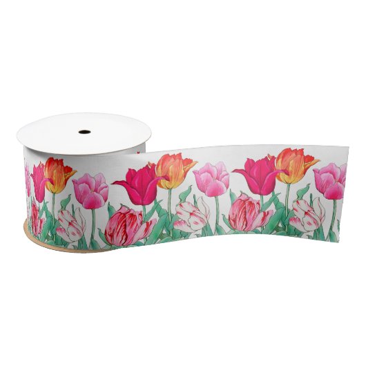 Tulips Garden Satijnen Lint (Spoel)