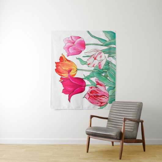 Tulips Garden Wandkleed (In situ)