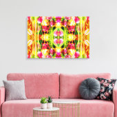 TULIPS - gekleurde Tulpen van fractaalkunst - Canvas Afdruk (Insitu (Woonkamer))