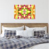 TULIPS - gekleurde Tulpen van fractaalkunst - Canvas Afdruk (Insitu (Slaapkamer))