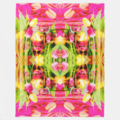 TULIPS - gekleurde Tulpen van fractaalkunst - Fleece Deken (Voorkant)