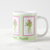 Tulips Handpainted Watercolor PERSONALIZE Gardener Grote Koffiekop (Rechts)