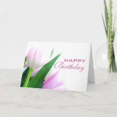 Tulips Happy Birthday Kaart (Voorkant)