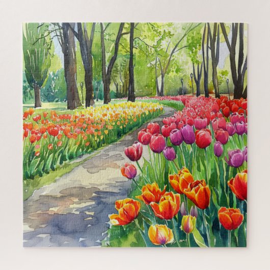 Tulips in The Park Legpuzzel (Verticaal)