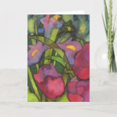 Tulips & Irises Greetings Card Kaart (Voorkant)
