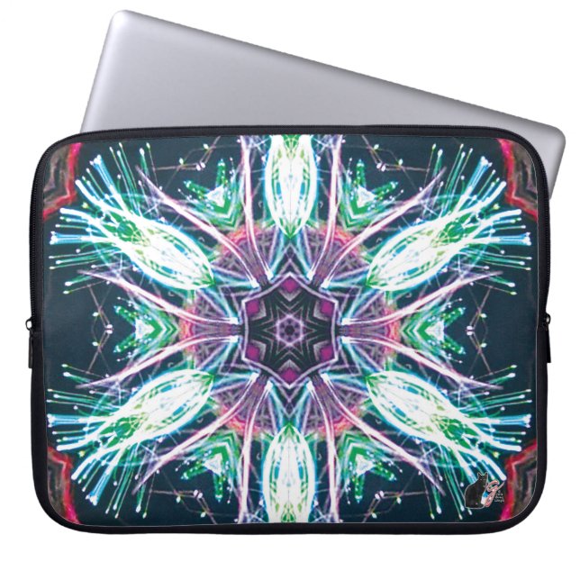 Tulips Kaleidoscoop laptophoes Laptop Sleeve (Voorkant)