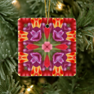 Tulips Kaleidoscope Keramisch Ornament