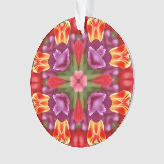 Tulips Kaleidoscope Ornament (voorkant)