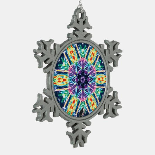 Tulips Kaleidoscope Snowflake Ornament (Links)