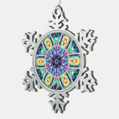 Tulips Kaleidoscope Snowflake Ornament (Rechts)