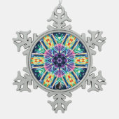 Tulips Kaleidoscope Snowflake Ornament (Voorkant)