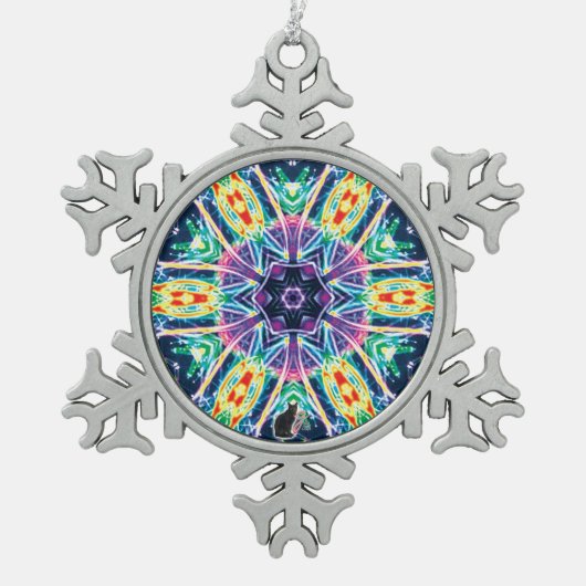 Tulips Kaleidoscope Snowflake Ornament (Voorkant)