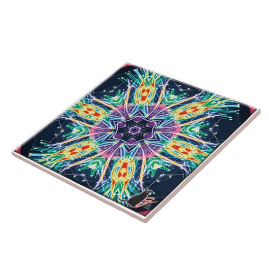 Tulips Kaleidoscope Tegel Tegeltje (Zijkant)