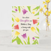 Tulips Mothers Daughter's Moederdag Kaart (Gele Bloem)