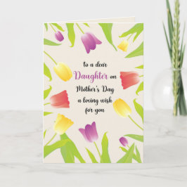 Tulips Mothers Daughter's Moederdag Kaart