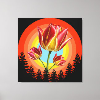 tulips nature botanical plant  canvas afdruk
