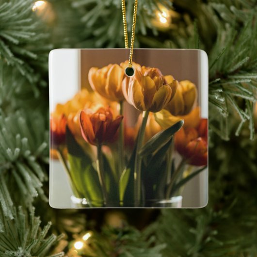 Tulips Orange Flowers Keramisch Ornament (Boom)