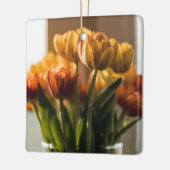 Tulips Orange Flowers Keramisch Ornament (Links)