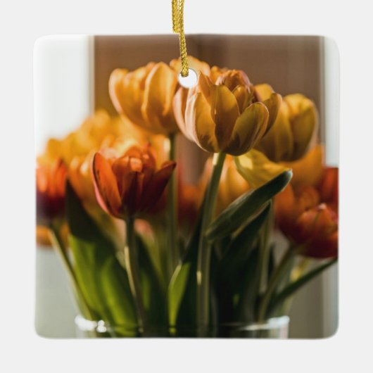 Tulips Orange Flowers Keramisch Ornament (Voorkant)