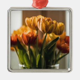 Tulips Orange Flowers Metalen Ornament