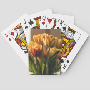 Tulips Orange Flowers Pokerkaarten