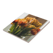 Tulips Orange Flowers Tegeltje (Zijkant)