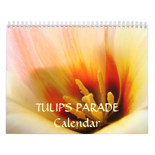 TULIPS PARADE-kalender geeft vrienden Tulp Flowers Kalender (Hoes)