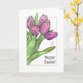 Tulips Pasen Kaart (Gele Bloem)