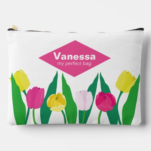 Tulips Pink Yellow Purple Green Modern Cute.  Etui (Voorkant)