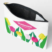 Tulips Pink Yellow Purple Green Modern Cute.  Etui (Open)