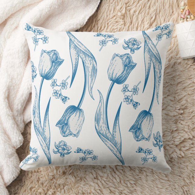 Tulips Throw Pillow Kussen (Deken)