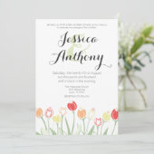 Tulips Weddenschap | Heldere kleuren Kaart (Staand voorkant)