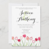 Tulips Weddenschap | Rode kleuren Kaart (Voorkant)