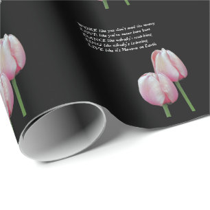 Tulips Work Love Dance Live Inspirerend Quote Cadeaupapier