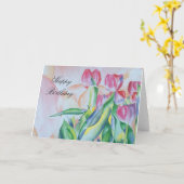 Tulipsmall, HappyBirthday Kaart (Gele Bloem)