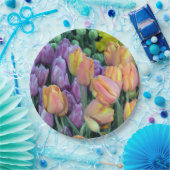 Tulke bundels van tulpen papieren bordje (Feest)