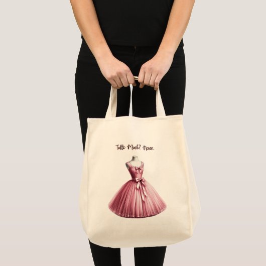 Tulle Much? Nooit. Roze Tulle Jurk Coquette Tas (Voorkant (product))