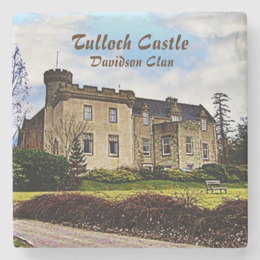 Tulloch Castle - Davidson Clan Stenen Onderzetter (Voorkant)