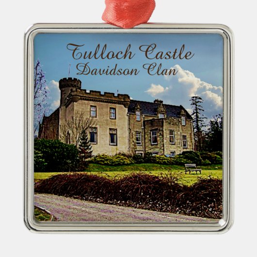 Tulloch Castle Scottish Davidson Clan Metalen Ornament (Voorkant)